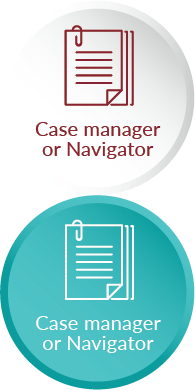 notebook icon representing case manager or navigator