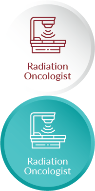 radiotherapy icon representing radiation oncologist